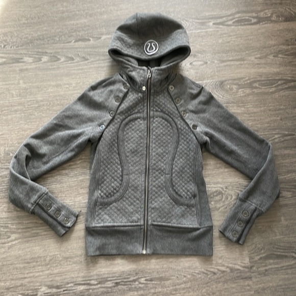 Sz2*Rare*Lululemon Special Edition Scuba hoodie detachable sleeves deep coal EUC - Picture 10 of 16